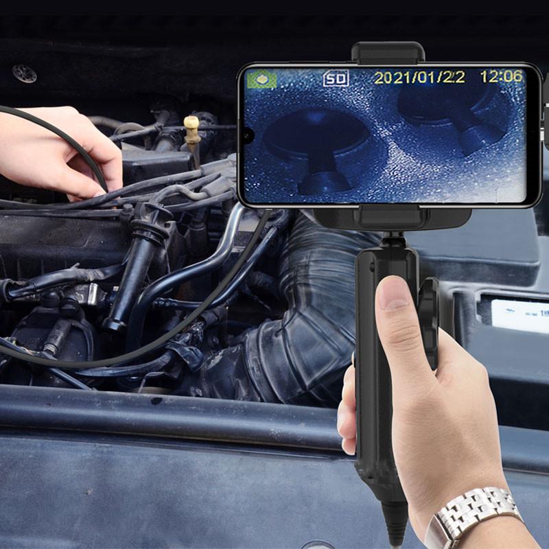 Ống kính 8 mm Máy ảnh nội soi công nghiệp cầm tay có thể điều khiển 360 ° dành cho điện thoại Android iOS Kiểm tra hệ thống thoát nước Video Borescope không thấm nước