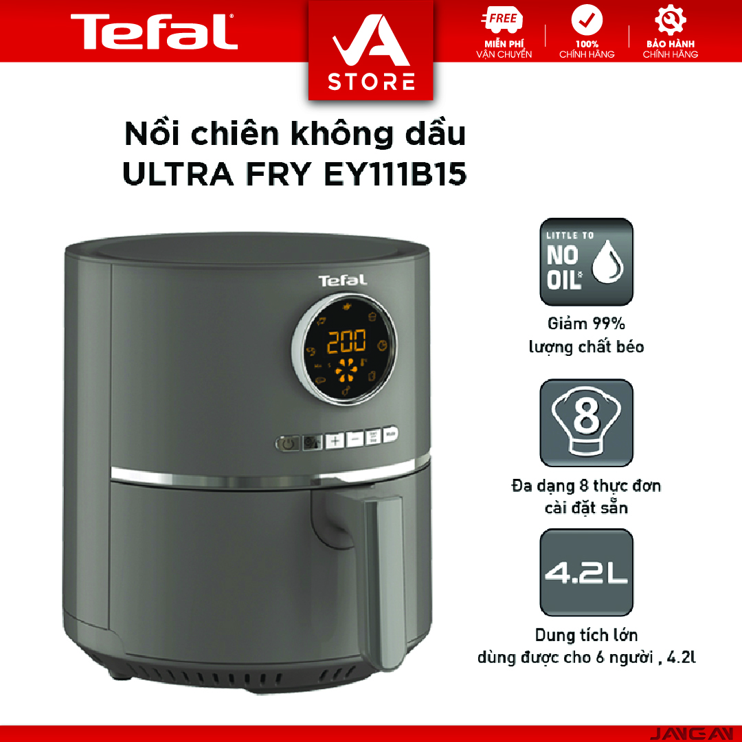 Nồi chiên không dầu cơ Tefal XL EY111B15, giỏ chiên 4.2L - BH 2 năm - Hàng Chính Hãng