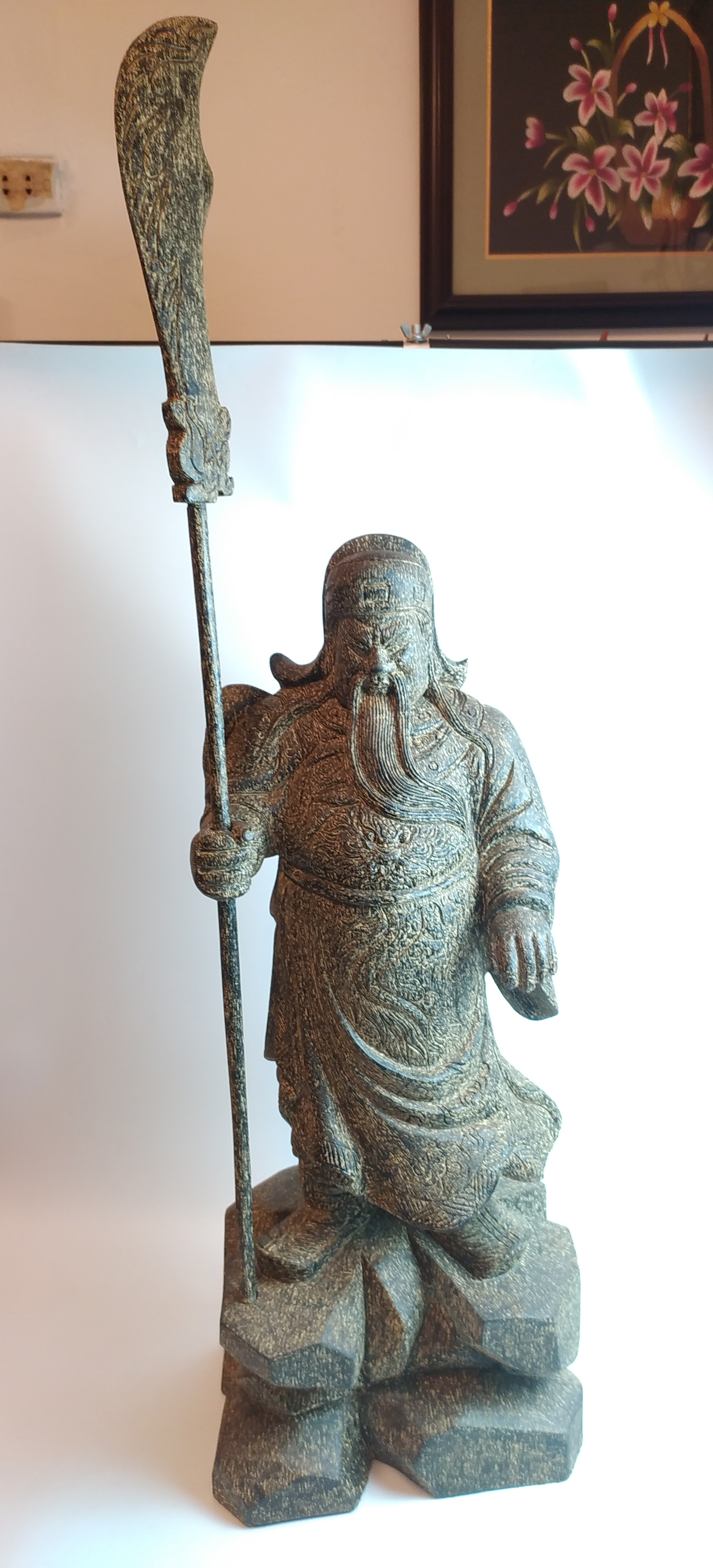 Tượng gỗ Quan Công gió bầu