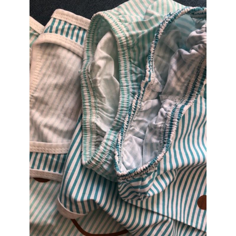 Đồ bộ ba lỗ bé gái và bé trai/ bộ hoạ tiết in sọc dễ thương 100% cotton