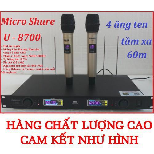 MIC KHÔNG DÂY Shure U8700 âm thanh chuẩn, giá ưu đãi