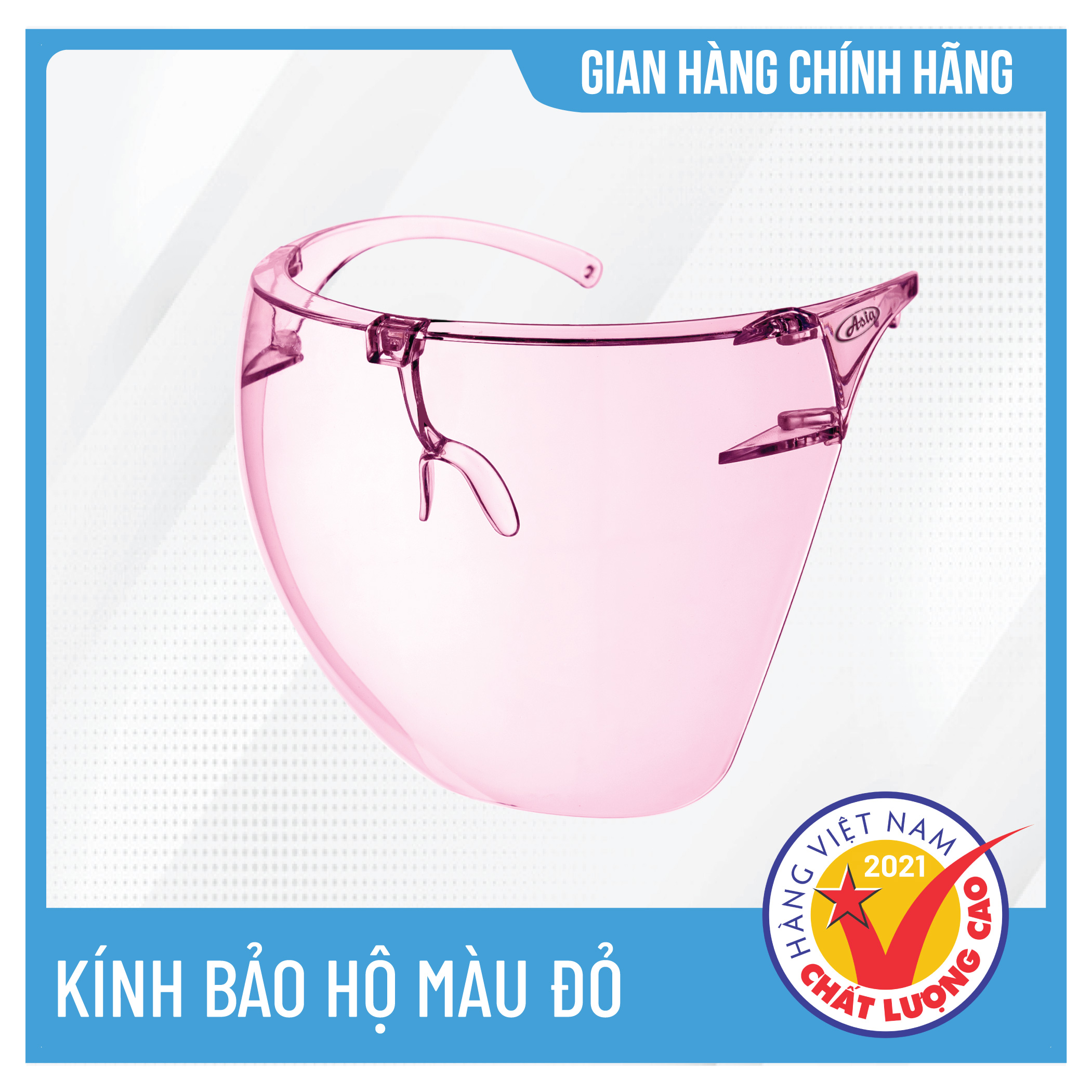 Kính chống giọt bắn cao cấp Asia - Face Shield - Phòng dịch covid, Chống khói bụi, Chống đọng sương, Bảo vệ mắt -  Đủ màu sắc