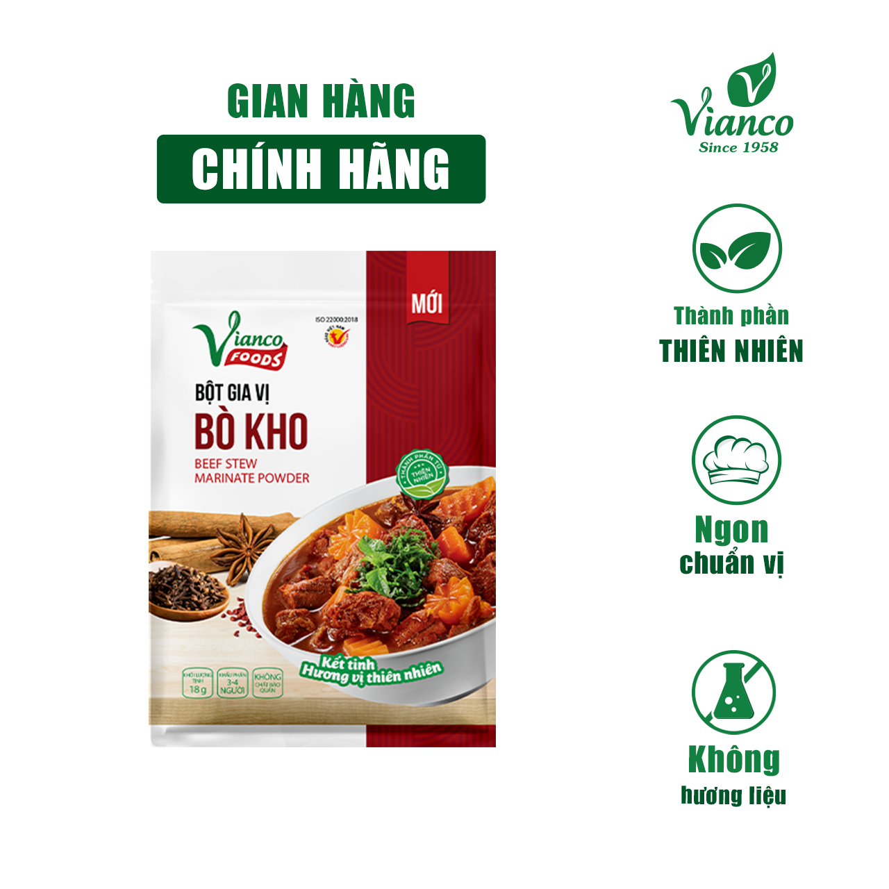 Bột Gia Vị Chuẩn ViancoFoods 18gr