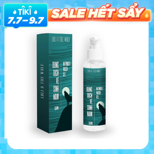Dung dịch vệ sinh nam dịu nhẹ lành tính thành phần tự nhiên mùi hương nam tính chai vòi nhấn 150ml - LOLI & THE WOLF