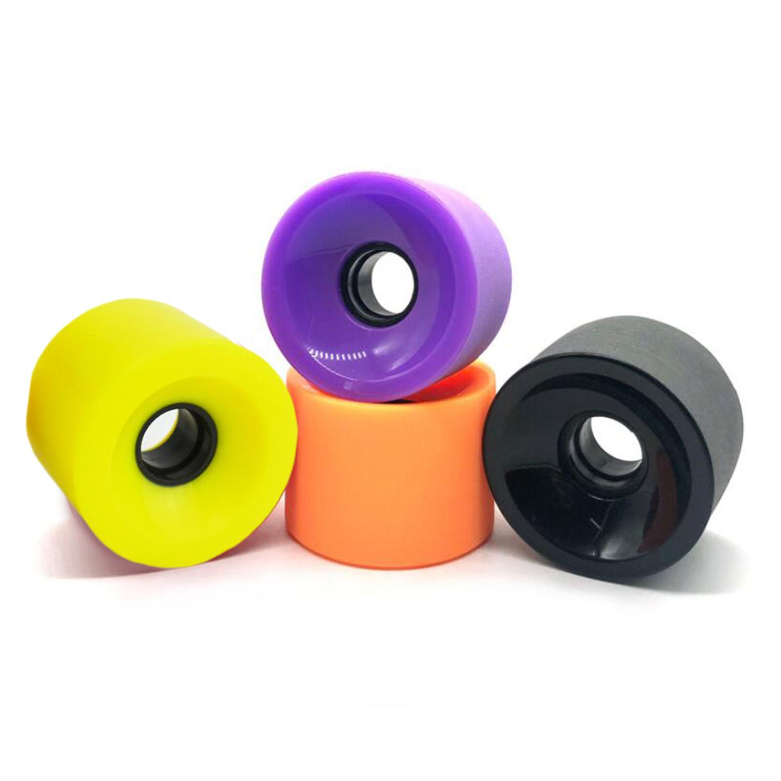 2x4Pieces Longboard Wheels Set 70x51mm Skateboard PU Roller 78A Wheel