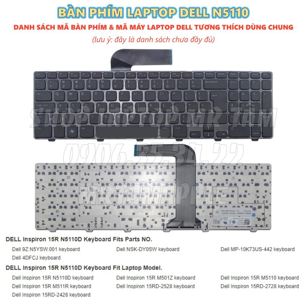 (KEYBOARD) BÀN PHÍM LAPTOP DÀNH CHO DELL N5110 dùng cho Inspiron 15R N5110 M5110 M5010 M501Z M511R