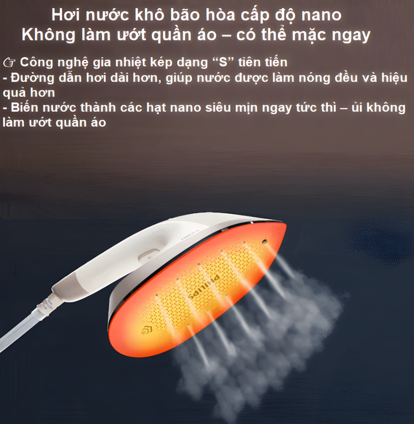 HÀNG CHÍNH HÃNG - Bàn ủi hơi nước dạng đứng serial 5000, hoàn toàn mới. Thương hiệu Hà Lan cao cấp Philips - STE5050/10