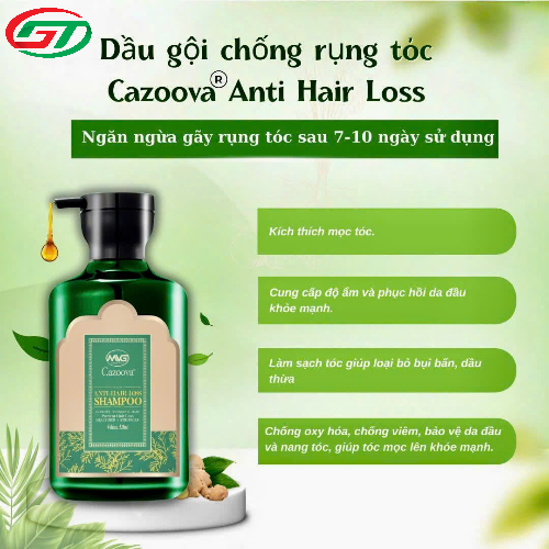 Dầu gội hỗ trợ giảm gãy rụng, nuôi dưỡng tóc chắc khỏe cho tóc thưa yếu, mẹ bầu sau sinh Cazoova 320ml