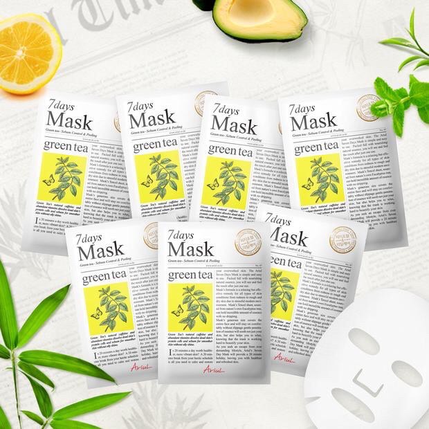 Mặt nạ 7 ngày Tinh Chất Trà xanh Ariul 7days Mask 20ml