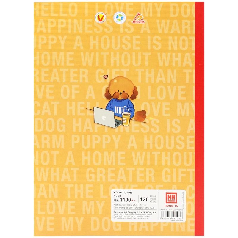 Vở Kẻ Ngang 120 Trang 58gsm Pupil Funny Pet - Hồng Hà 1100 (Mẫu Màu Giao Ngẫu Nhiên)