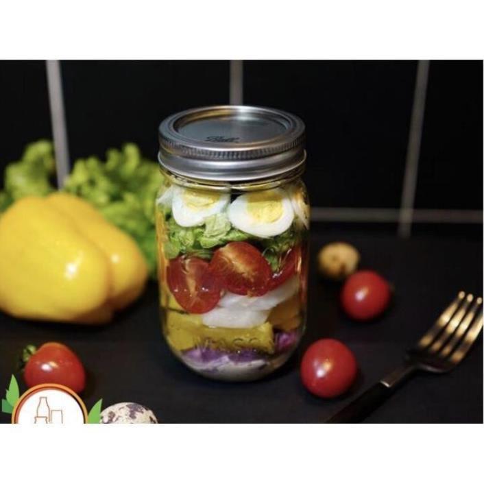 Ly thủy tinh quai 500ml có nắp nhôm kín