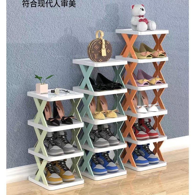 Kệ Để Giày Dép Đa Năng Dễ Tháo Lắp 5,6 Tầng Hot 2022, Kệ Trang Trí Decor Chữ X Hiện Đại Chất Liệu Nhựa PVC Cao Cấp