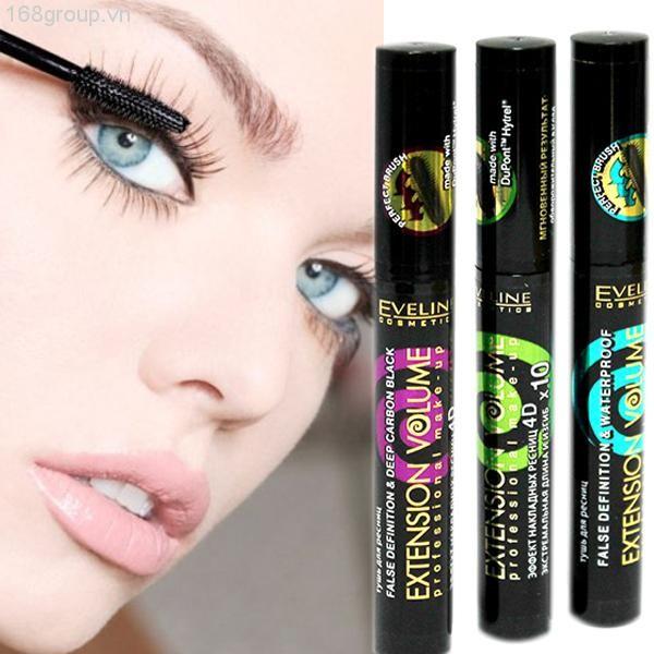 Mascara Eveline Extension Volume không lem, làm dày, dài mi 10ML