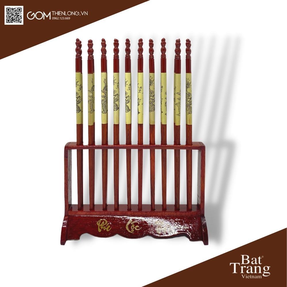 Bộ Đũa Thờ Gỗ Cao Cấp - Đồ Thờ Bát Tràng - Gốm Thiên Long