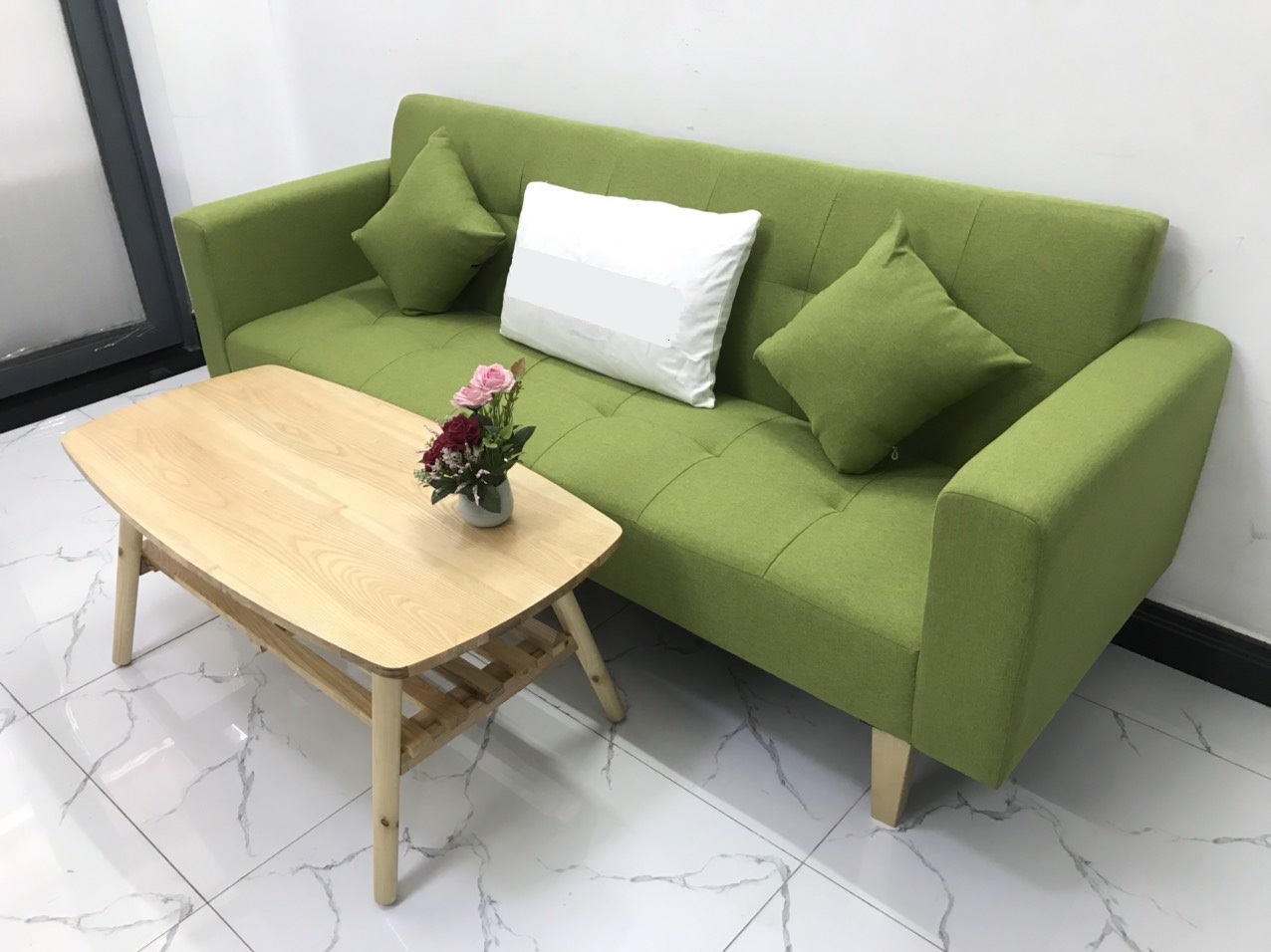 Bộ ghế sofa giường sofa bed tay vịn phòng khách sopha linco15 salon