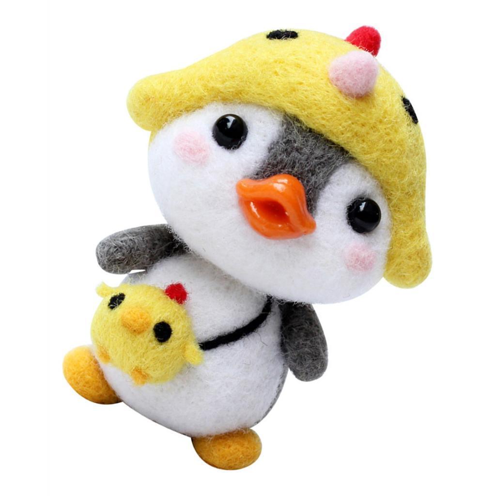 Animal Felting Kit for Beginner with Tools - penguin