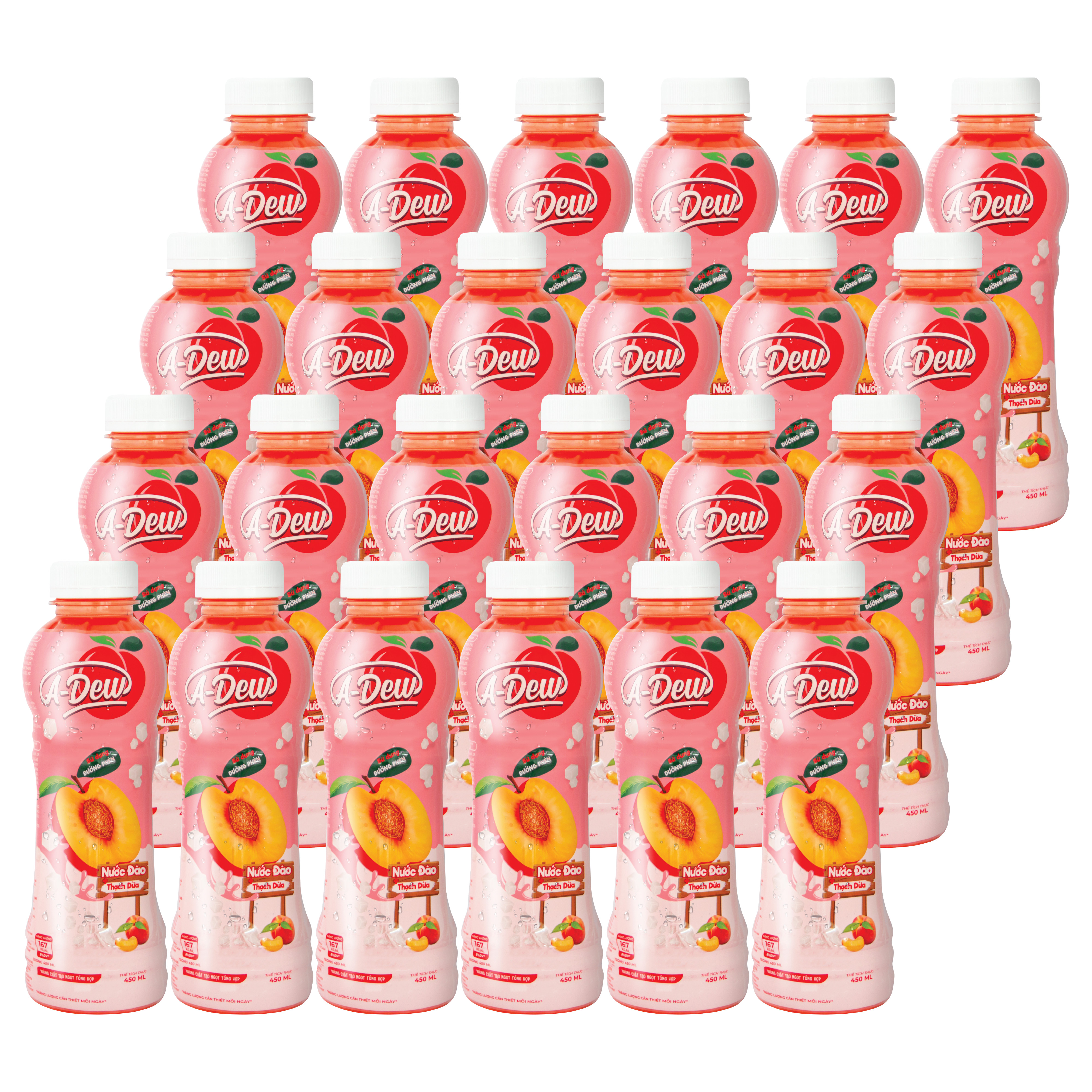 Nước Đào Thạch Dừa A Dew Chai 450ml - Thùng 24 Chai