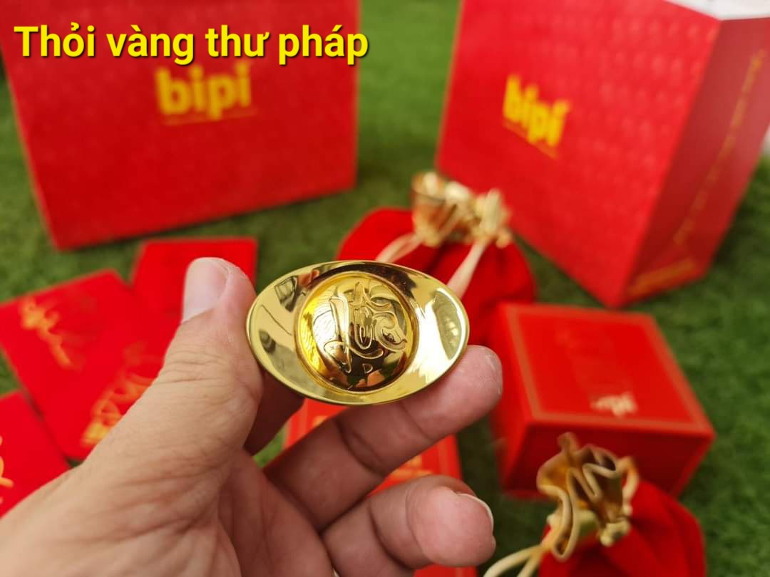 Thỏi vàng SenVina – Combo 6 thỏi An -Tài - Phát - Lộc - Phúc - Thọ, mạ Vàng Gold 24K - Quà biếu tặng dịp Khai trương - Tân Gia sang trọng, đẳng cấp.