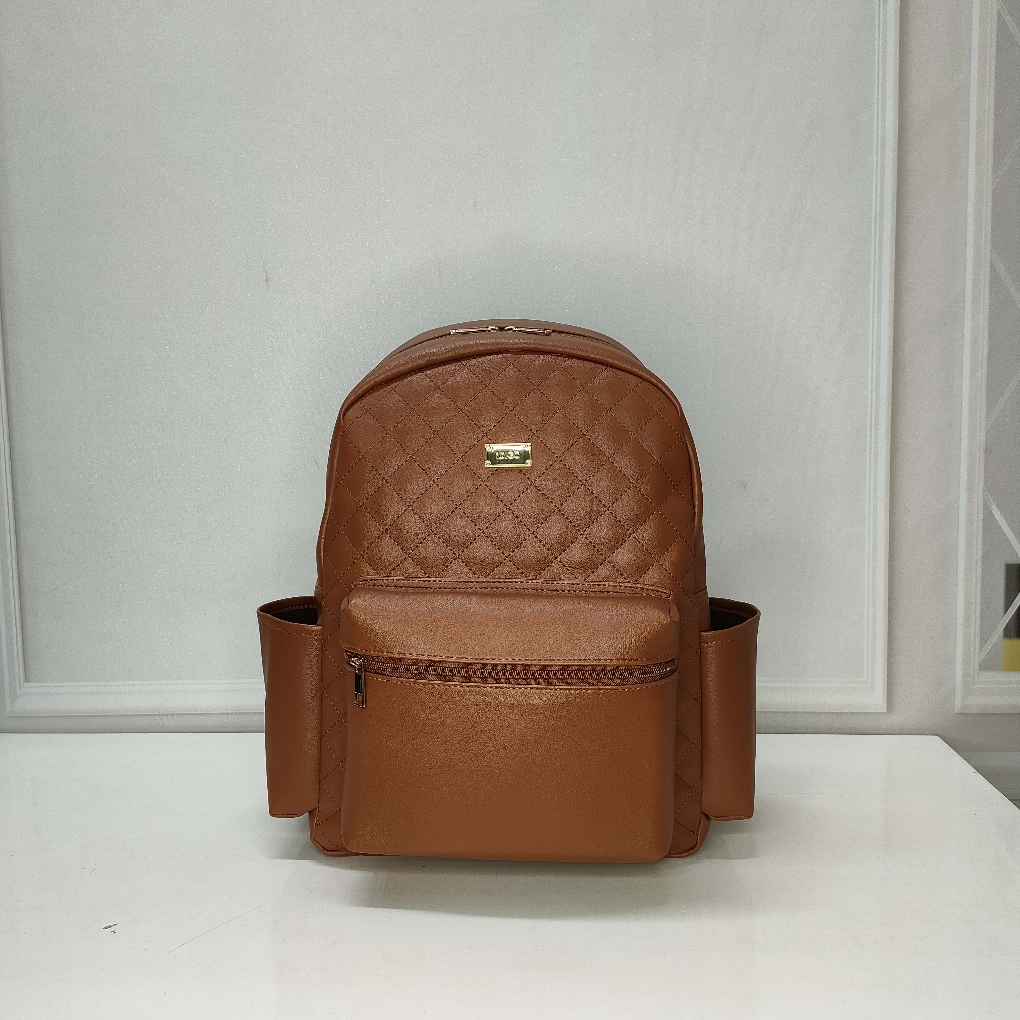 Ba lô công sở thời trang nữ IDIGO UBP2 – 6035 , Balo da nữ họa tiết chần trám thanh lịch đựng laptop 14 inch