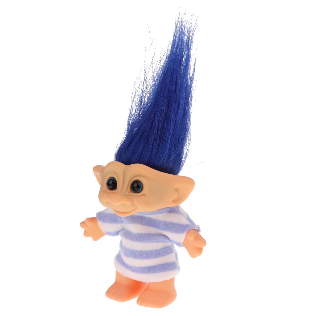 Vintage Troll May Mắn Búp Bê Leprocauns Búp Bê Sưu Tập Thủ Công Xmas Tặng, Thời Trang Màu Xanh