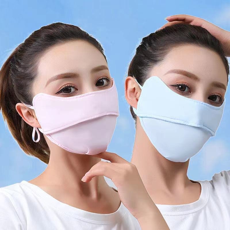 Khẩu trang chống tia UV - Khẩu trang chống nắng bụi, và tia UV có nút chỉnh dây thời trang che kín mặt