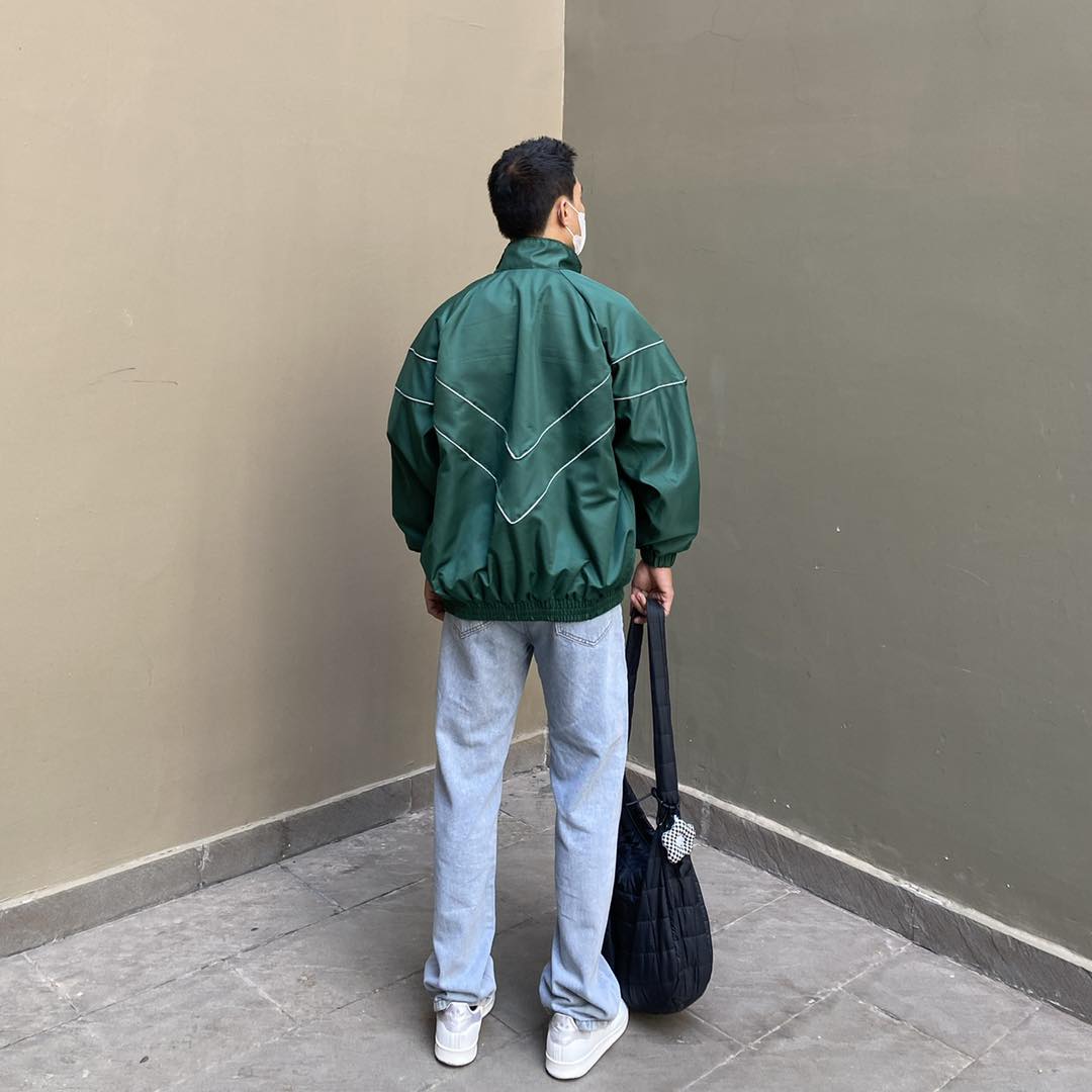 Áo khoác dù local brand nam nữ , Jacket WZS Phản Quang form rộng, chất dù dày dặn 2 lớp và túi trong unisex - Gin store