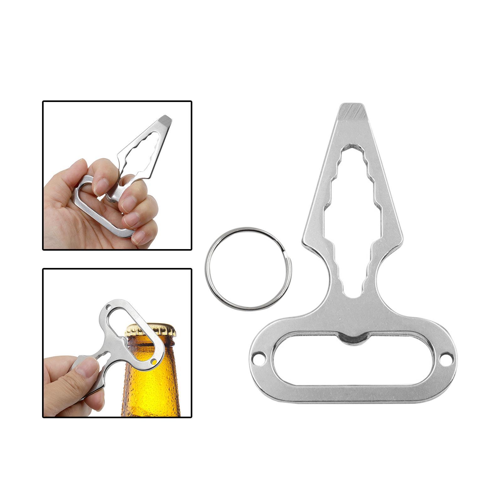 Mini Wrench Keychain Bottle Opener Screwdriver Outdoor Multifunctional Tools