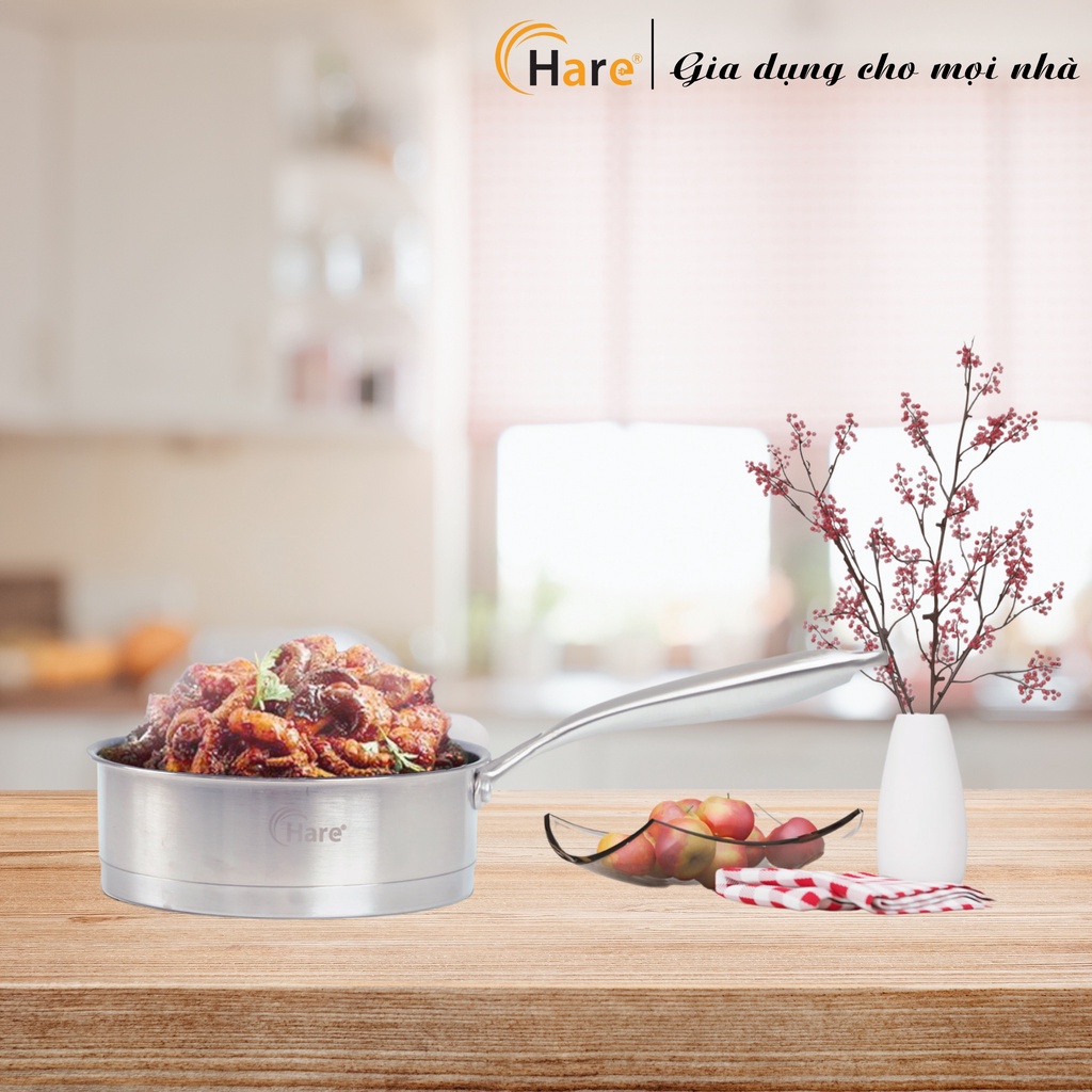 Chảo chống dính Inox có từ HR-P20IH (20cm) - thương hiệu Hare -  lỗi 1 đổi 1