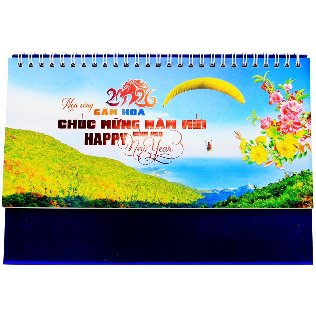 Lịch Để Bàn Chữ A - Non Sông Gấm Hoa - NST 74A