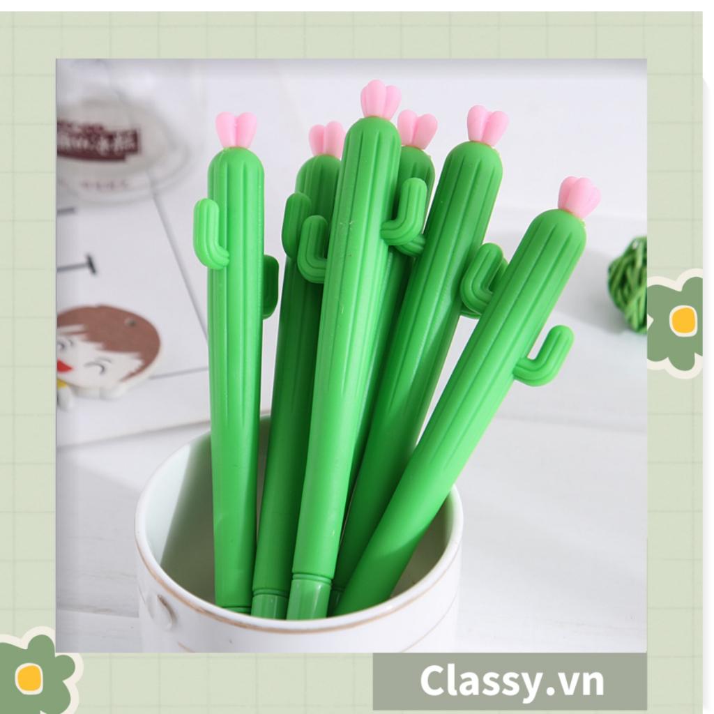 Bút gel Classy hình xương rồng cactus màu xanh dài 15 CM siêu dễ thương dụng cụ học sinh văn phòng phẩm PK1339