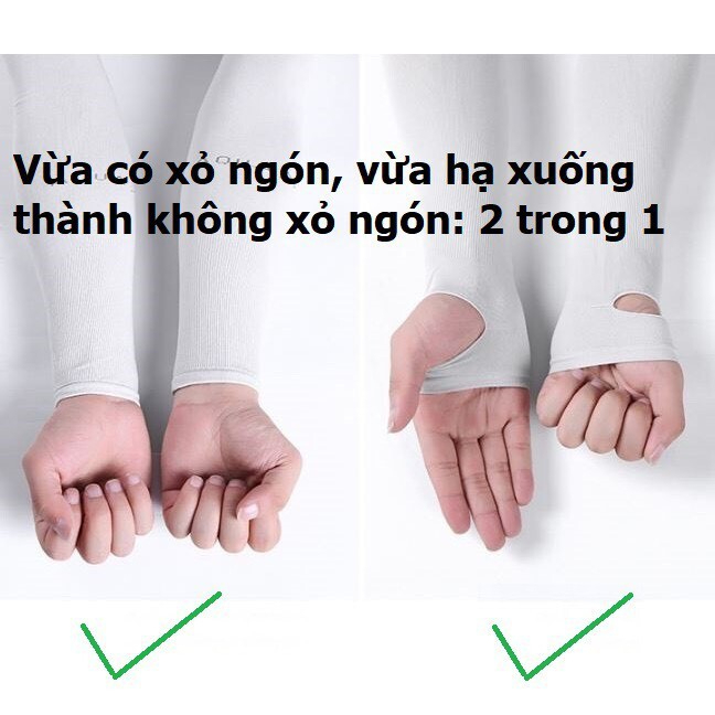 Hình ảnh Găng Tay Chống Nắng  Xỏ Ngón Đủ Màu Dày Dặn Ngăn Tia UV (1 đôi)