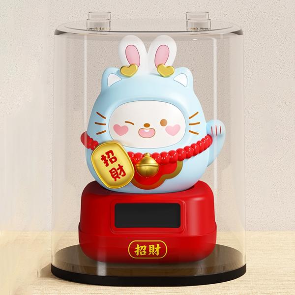 Tượng Thỏ Chiêu Tài Lắc - Trang Trí Tết - JS872 - Màu Xanh Nhạt