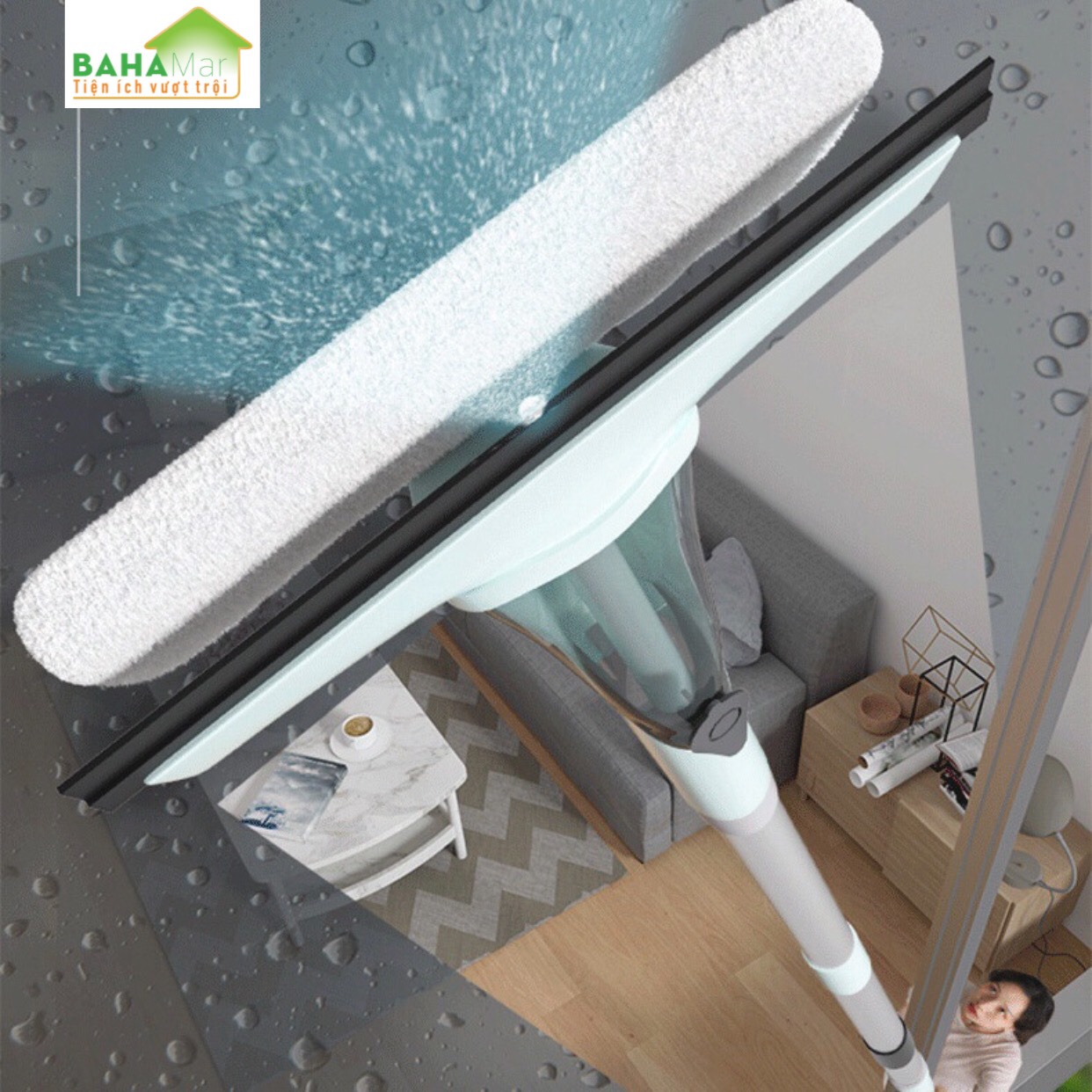 CÂY LAU - GẠT KÍNH ĐA NĂNG TỰ ĐỘNG PHUN XỊT NƯỚC "BAHAMAR" Đơn giản hóa việc LAU KÍNH từ kính cửa, vách kính... và giảm tối đa thời gian dùng cho việc vệ sinh kính.