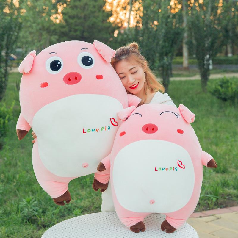 Gấu Bông Heo Hồng Love Pig, Lợn Love Pig Siêu Ngố Đáng Yêu (30cm----&gt;45cm) Gối Ôm Heo Love Pig Siêu Mềm Mịn, Êm Ái Hàng Cao Cấp