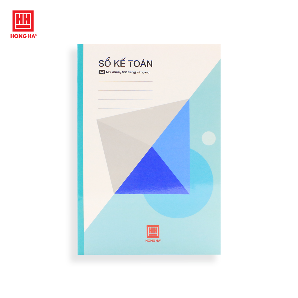 Sổ kế toán kẻ ngang A4, Sổ giáo án 100 trang Hồng Hà định lượng 58gsm - 4644