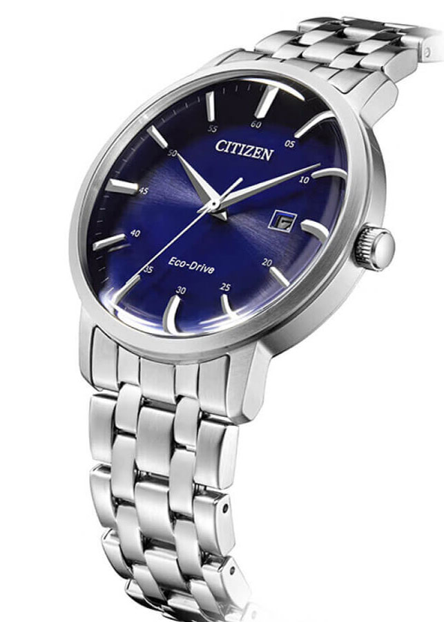Đồng Hồ Nam Citizen Eco-Drive BM7461-85L - Dây Kim Loại - Kính Khoáng - Mặt Xanh