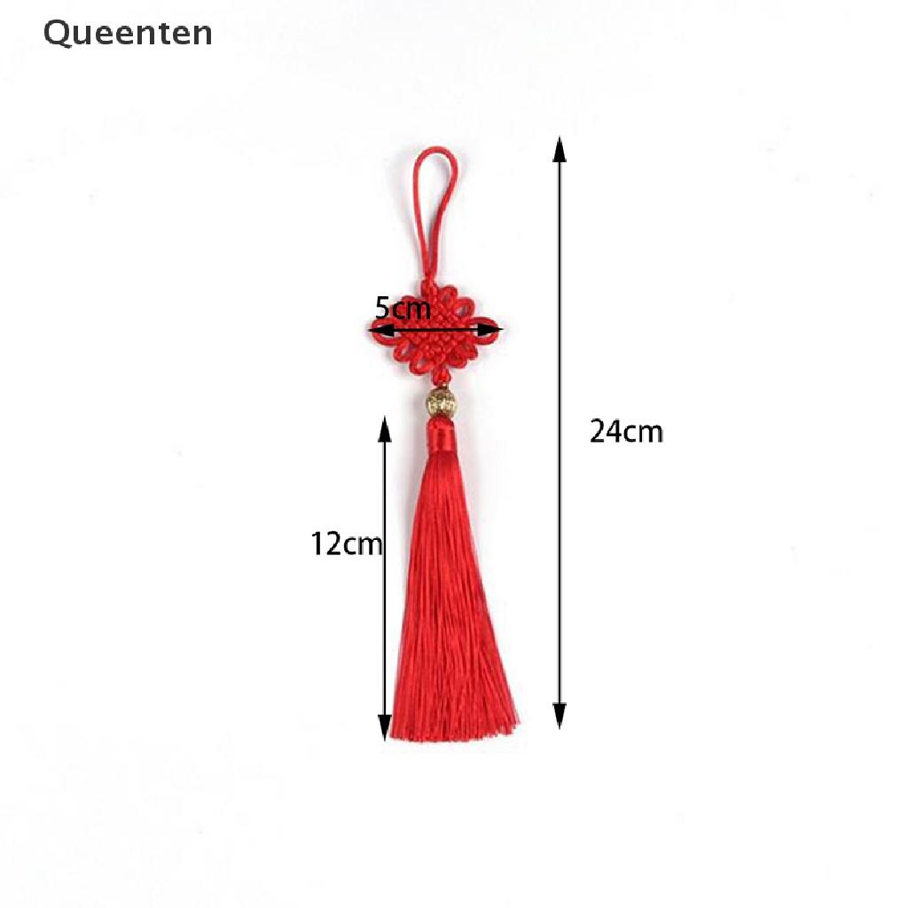 Queenten 2pcs Chinese Knot Jubilant Tassel Home Decoration Pendant DIY Craft Tassel Fringe VN