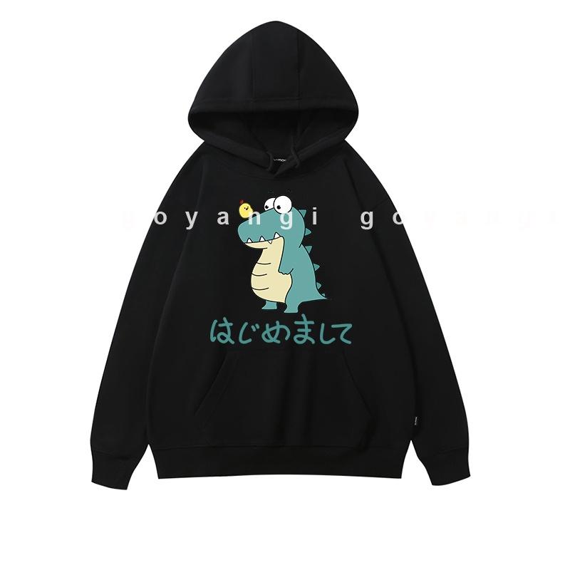Áo Hoodie GYG Unisex Khủng Long Và Gà Con Form Rộng Oversize Phong Cách Hàn Quốc