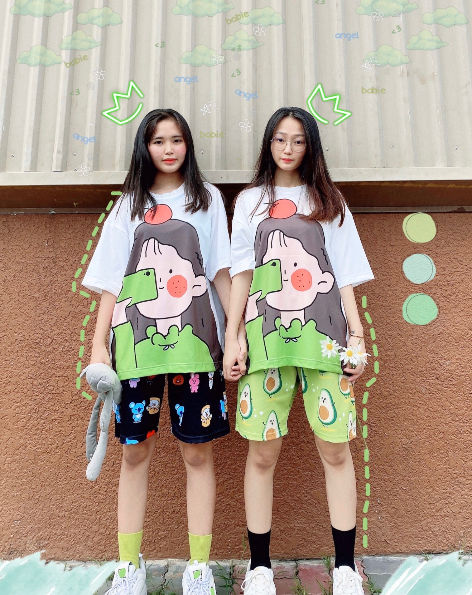 Quần Short Cartoon Unisex Hình Thú Quần Đen - Quần Đùi Hoạt Hình Siêu Cute - MM