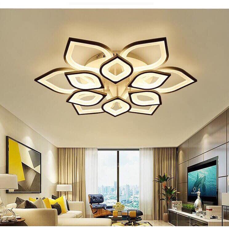 Đèn ốp trần mica cánh sen 10 cánh