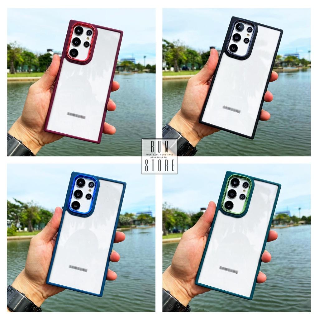 Ốp Lưng Cho Samsung Galaxy S22 Ultra / S22 Plus Viền Dẻo Lưng Nhựa Cứng iRING Chống Sốc