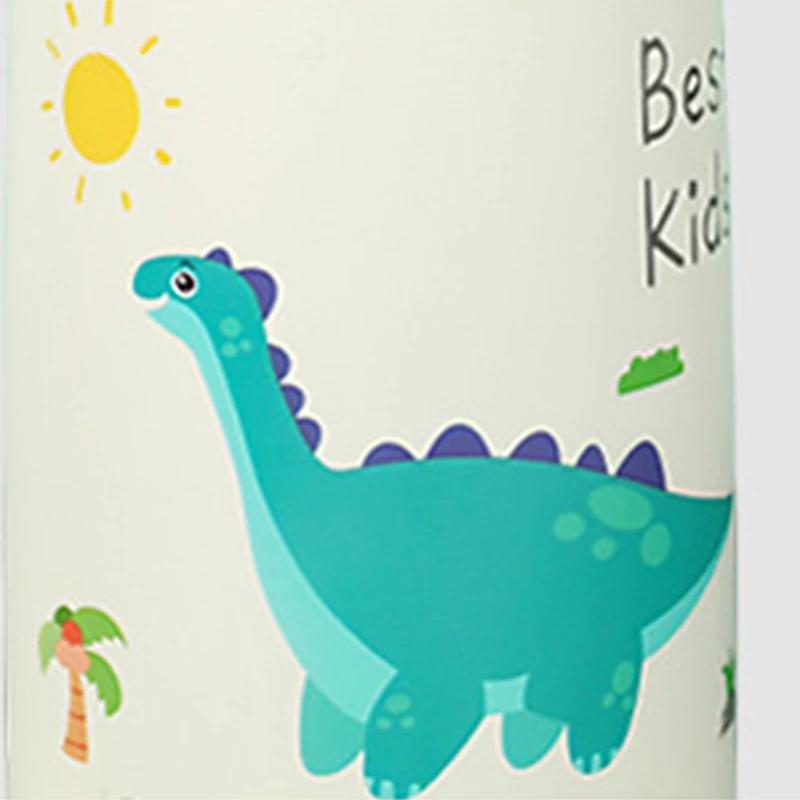 Đồng Hồ Nam Dây Thép Không Gỉ Giữ Nhiệt Mug Cup Dành Cho Trẻ Em Trẻ Con Di Động Dễ Thương Nảy Nắp Giữ Lạnh Ấm Hạc Nước Tặng