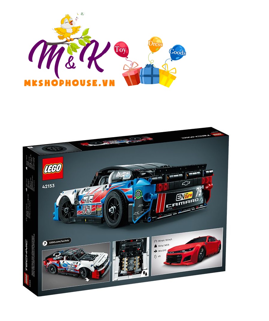 LEGO Technic 42153 Xe Đua Nascar Chevrolet Camaro ZL1 (672 chi tiết)