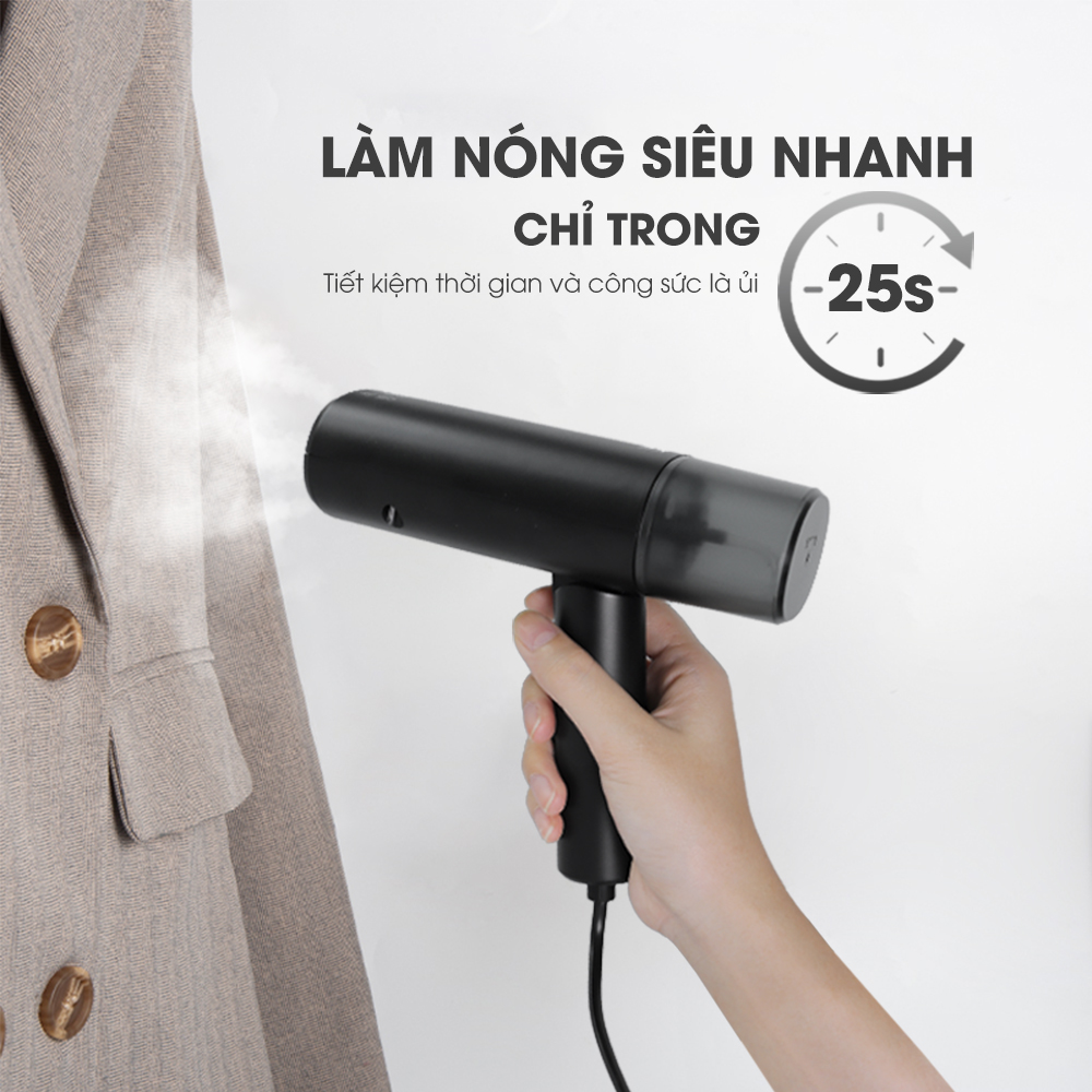 Bàn ủi hơi nước cầm tay Lebenlang LBL5280, thiết kế gấp gọn, công suất 900W, tặng kèm túi đựng, bảo hành 2 năm – hàng chính hãng