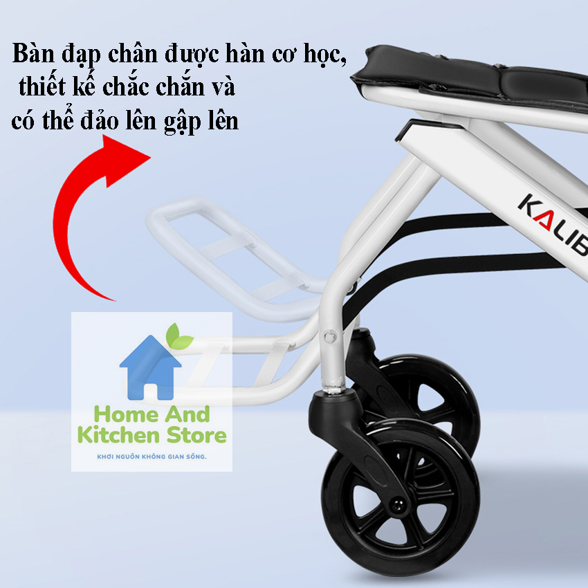 Xe lăn xếp gọn đa năng KALIBU - xe lăn du lịch gấp gọn xách tay siêu nhẹ phù hợp cho người già