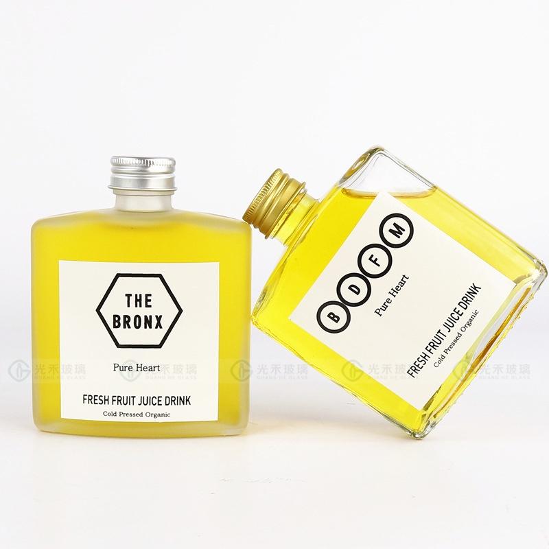 Chai Thủy Tinh Vuông Dẹp 250ml Nắp Nhôm