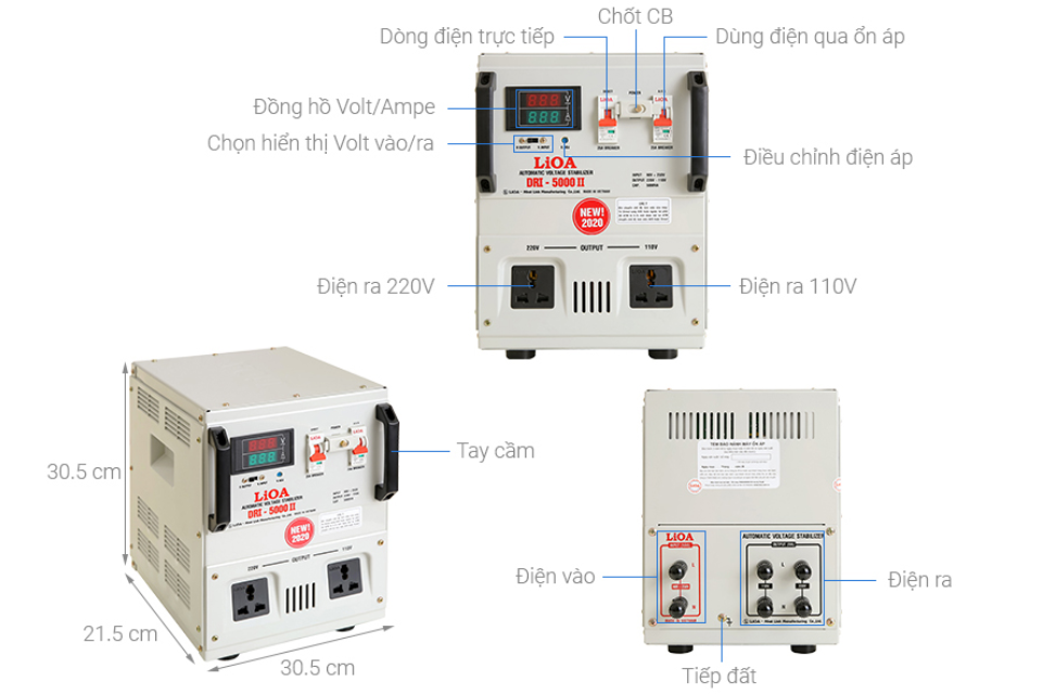 Ổn áp 1 pha LiOA DRI-5000 II