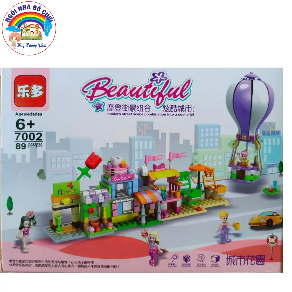 Đồ chơi lắp ráp xếp hình, các mẫu cửa hàng: cửa hàng hoa, cửa hàng nước, cửa hàng bánh...) BEAUTIFUL