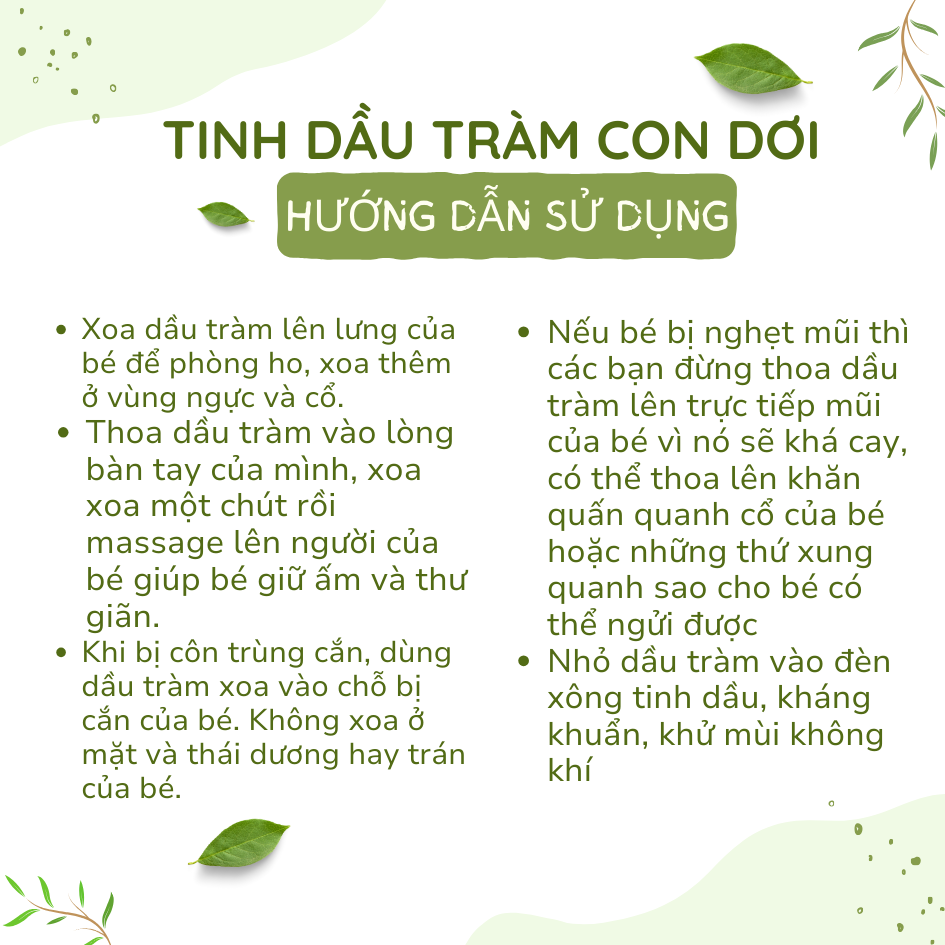 Tinh dầu tràm Con Dơi ( Nguyên chất 100%)