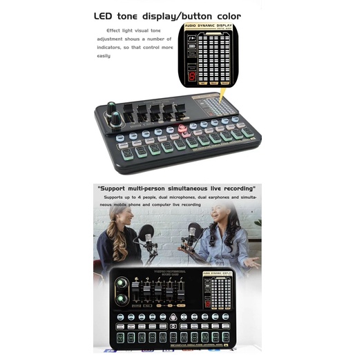 Bộ Phòng Thu điều chỉnh âm thanh chuyên nghiệp hỗ trợ LiveStream Karaoke AUDIO DYNAMIC Soundcard